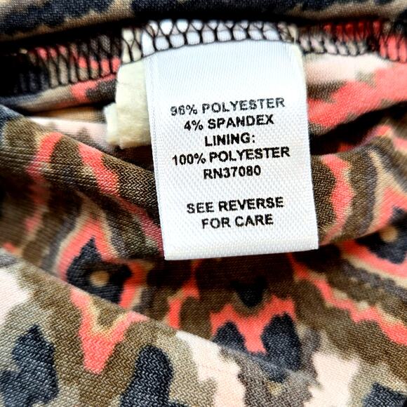 Cato Women's Dress XL Extra Large Brown Sleeves Tie  Sun Misses Size 16 18 - Picture 5 of 7